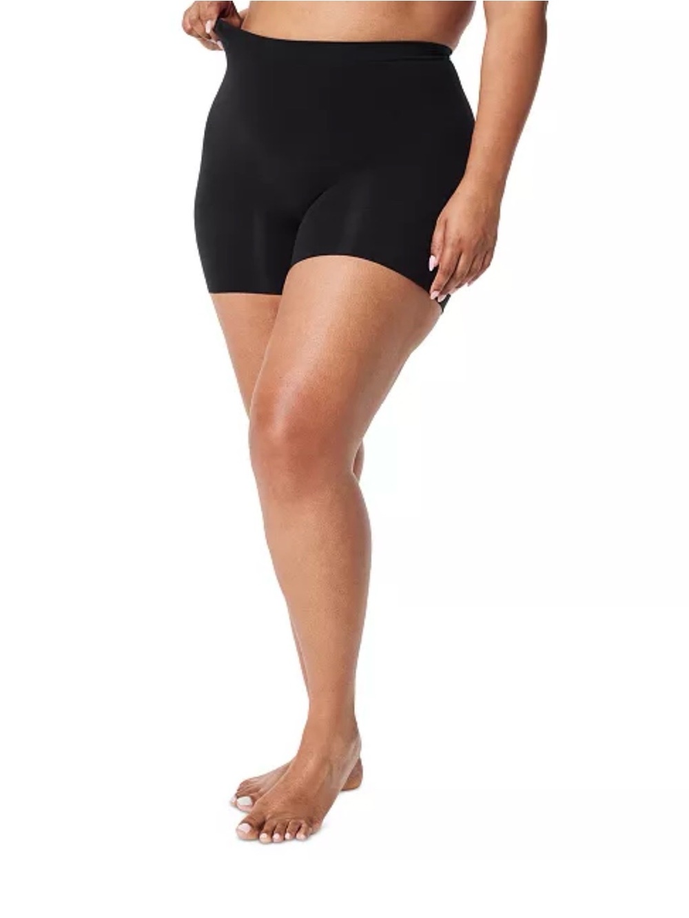 Assets By Spanx Black High-Waist Shaping Shorts